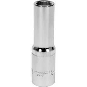 Bi-hex Deep Socket - 12 Point - Chrome Vanadium - 1/2" Connector - 76mm Length - 12mm - YT-12934