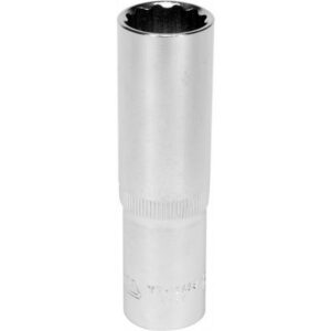 Bi-hex Deep Socket - 12 Point - Chrome Vanadium - 1/2" Connector - 76mm Length - 17mm - YT-12939