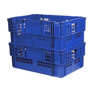 Nesting Meat Agri Crate - Plastic Box - Semi-vented Base and Vented Sides - 60 x 40 x 24 cm - Virgin Material - HACCP - PI-720B-virgin