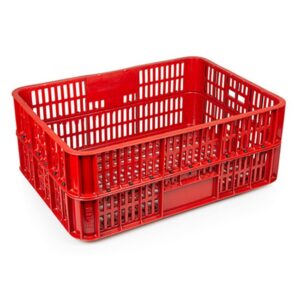 Live Chicken Crate - Open Top - Vented - Plastic Crate - 74 x 53 x 31 cm - Virgin Material - HACCP - PI-LB10-OT-virgin