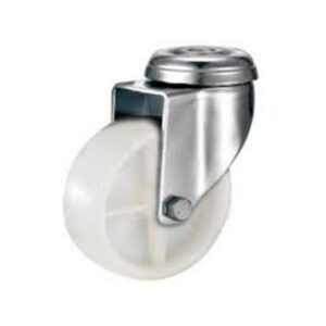 Castor Wheels - Nylon - Bolt Hole - Swivel - White - 50mm - TOOC466