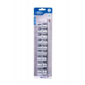 Socket Set - 1/2" Drive - 10 mm to 22 mm - Chrome Vanadium - 9 Piece - FMT-046