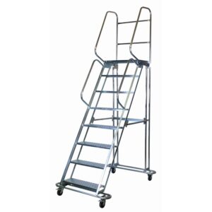 Mobile Safety Step Ladder - Mounty Rollstep - 8 Step - 2.860m High - MLH08