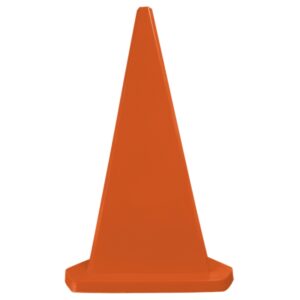Safety Cone - Triangular - Hard Plastic - Parking Bollard - 100cm - Orange - MBOL1MO