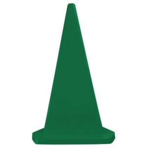Safety Cone - Triangular - Hard Plastic - Parking Bollard - 100cm - Green - MBOL1MG