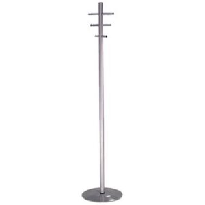 Coat and Hat Stand - Chrome - 6 Chrome Hooks - 38 x 38 x 175 cm - 819SI