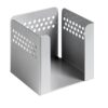 Paper Cube - Round Perforated Steel Range - Metal - 10.5 x 10.5 x 10.5 cm - Silver - 804SI