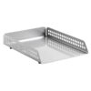 Single Letter Tray - Square Punch Steel Range - Metal - 35 x 25 x 6.5 cm - Silver - 421SI