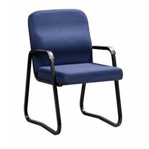 Office Chair - Economy - Arms - Skid Base - 87 x 56 x 64 cm - SE008-blue