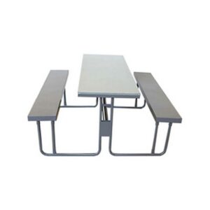 Steel Canteen Table - 145 x 180 x 72cm - CU002-grey