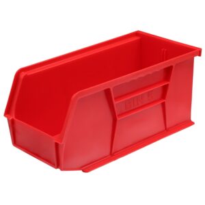 Stack & Hang Parts Storage Bin - Small Plastic Container - Size 5 - 28 x 14 x 13 cm - Red - BIN-5-RED