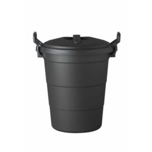 70L Dust Bin - Plastic - With Lid - Black - Pack of 5
