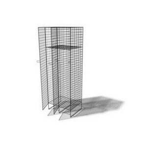 Wire Metal Locker - Powder Coated Steel Mesh - Double - 2 Doors - 1 Tier x 2