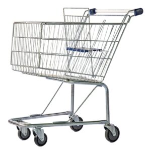 Steel Shopping Trolley - Metal Mesh - with Child Seat - 140L