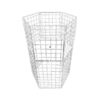Steel Mesh Cylindrical Dump Bin - Adjustable Shelf - 60 x 60 x 97cm - White