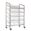 Wire Mesh Bread Trolley - Mobile - 5 Tier - Electroplated - 153 x 110 x 58cm