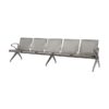 Airport Bench - Public Seating - Aluminium - Indoor and Outdoor Use - Flat Packed - Five Seater - 289 x 67 x 78 cm