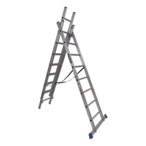 Aluminium Combination Ladder - Double Sided - Medium Duty 5-in-1 Ladder - 8 Rung - 5.2m