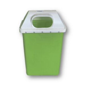 Recycle Bin with Lid - Plastic - 50L - 39 x 22 x 74 cm