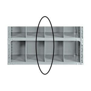 Bolted Shelving Steel Shelf Divider - Uni-Angle - Galvanised - 15.2 x 38.1 cm