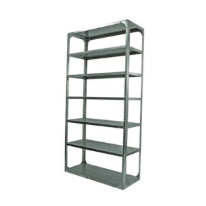 Bolted Shelving Steel Bay 7 Shelves - Uni-Angle - Seven Shelf Kit - Galvanised - 274.3 x 91.4 x 61 cm