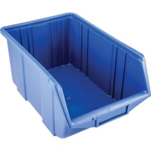 Senator Stack & Hang Plastic Bin - Small Parts Storage - SEN3A - with Label Holder - 35 x 22 x 16.5 cm - Blue