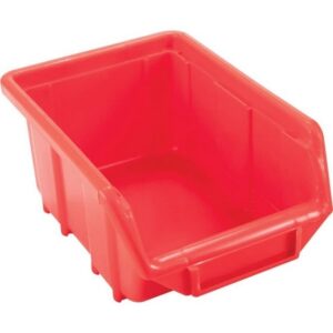 Senator Stack & Hang Plastic Bin - Small Parts Storage - SEN1 - with Label Holder - 16.5 x 11 x 7.5 cm - Red