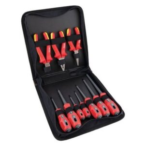 KennedyPro Screwdriver & Plier Tool Set - 10 Pieces - VDE Approved - 26 x 28 x 5 cm