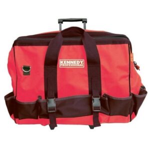 KennedyPro Wheeled Tool Bag - Polyester - Red & Black - 26 Pockets - 46 x 25 x 33.5cm