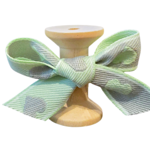 No 204 – Heart Mint, White & Silver Grey 20mm