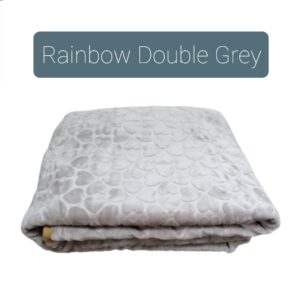 Rainbow Mink Blanket Double Grey