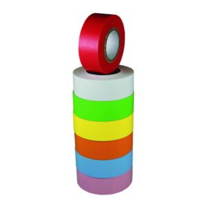LLG Adhesive Label Tape, Orange Length: 12.7 m, Width: 25.4 mm, Pack of 3