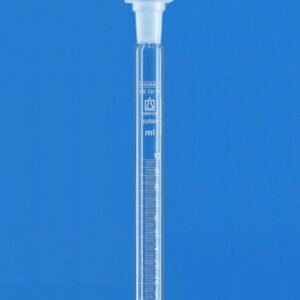 BRAND Graduated Test Tube 30 mL with PP Stopper, Borosilicate 3.3, White Graduation 19x220 mm