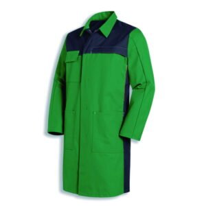 Uvex Men’s Laboratory Coat, Size 44/46, Green, 65% Cotton, 35% PE, 1/1 Arm with Snaps, Type 16283