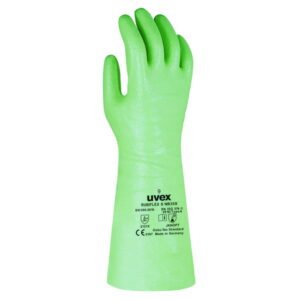 Uvex Rubiflex S NB60S Chemical Protection Gloves, 60 cm Length, Size 9, Green (Pair)