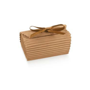 Favour Box – Brown Ribbed Kraft 95 x 65 x 40mm
