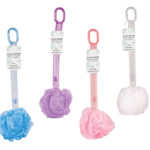 Bath Brush with Handle 38cm Assorted Colours