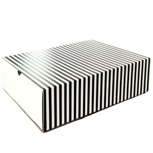 Matchbox – Black & White Pin-stripe (LRG) 350 x 240 x 90mm