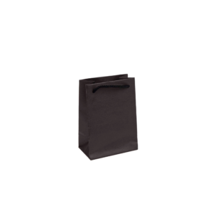 Black A6 paper carrier bag with cord handles
