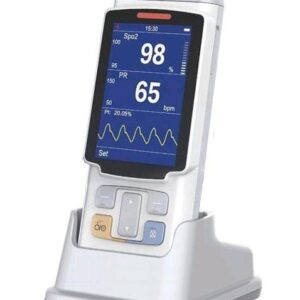 Handheld pulse oximeter with charging station PC100SC (Suitable for Infant to Adult, with adult probe & rechargeable battery)