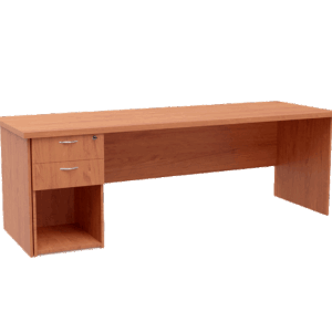 Office Desk with 2 Drawer Lever Arch Pedestal