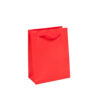 Red A5 paper carrier bag with cord handles