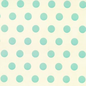 Cream with Blue Dot Giftwrap (5m x 50cm)