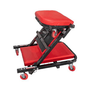Mechanic Creeper/Chair 2-in-1 Metal Frame Cushion 6 Wheel