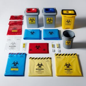3 types of laboratory waste containers