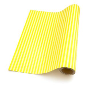 Thin Stripe – Yellow & White (50m x 50cm Roll)