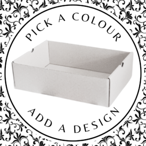 Design Hamper Tray (L) – White Kraft 350 x 240 x 90mm