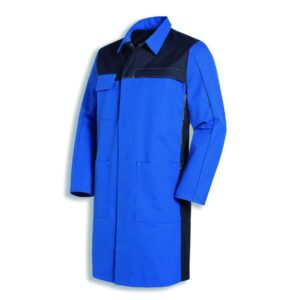 Uvex Men’s Laboratory Coat, Size 52/54, Corn Blue, 65% Cotton, 35% PE, 1/1 Arm, Type 16282