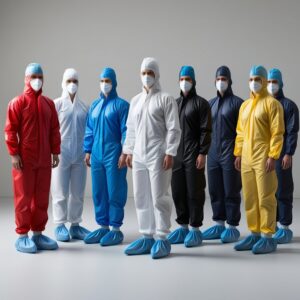Disposable 50 gsm coveralls large