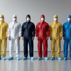 White Reusable coveralls